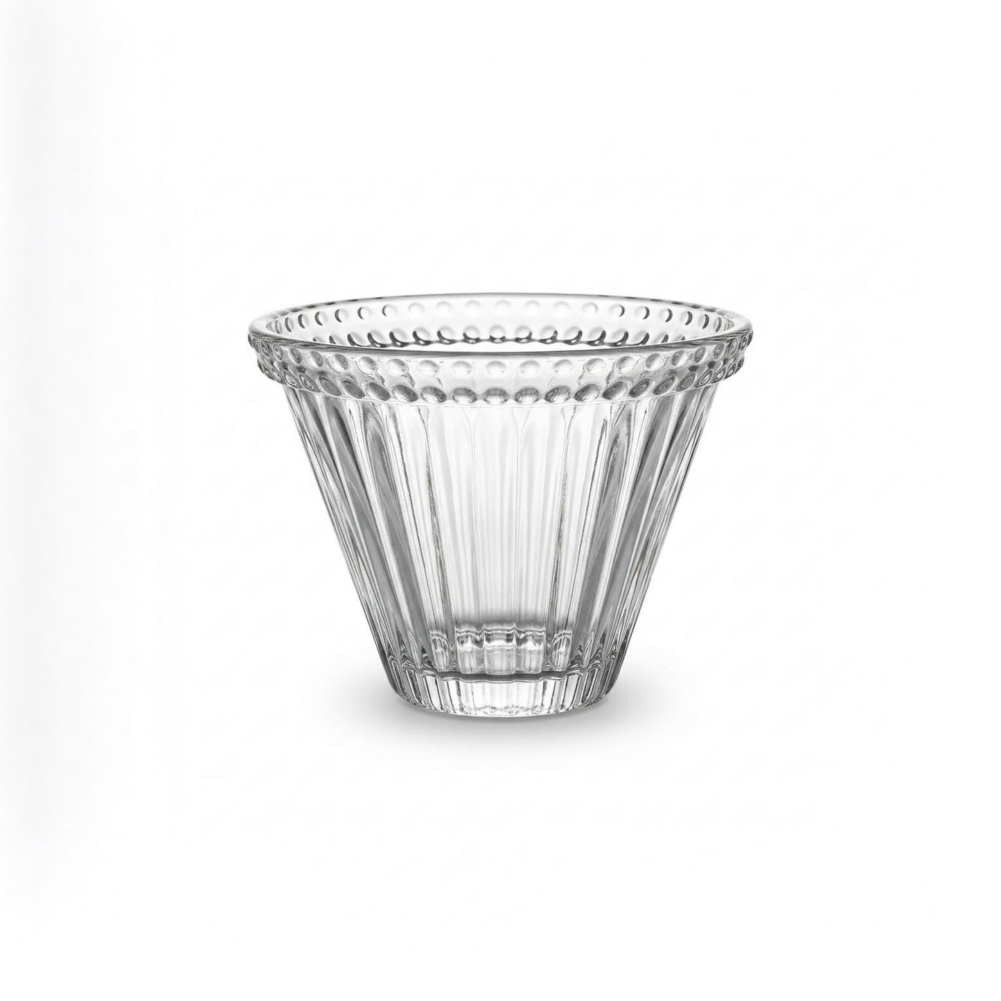 Fluted Clear Glass Votive Candle Holder