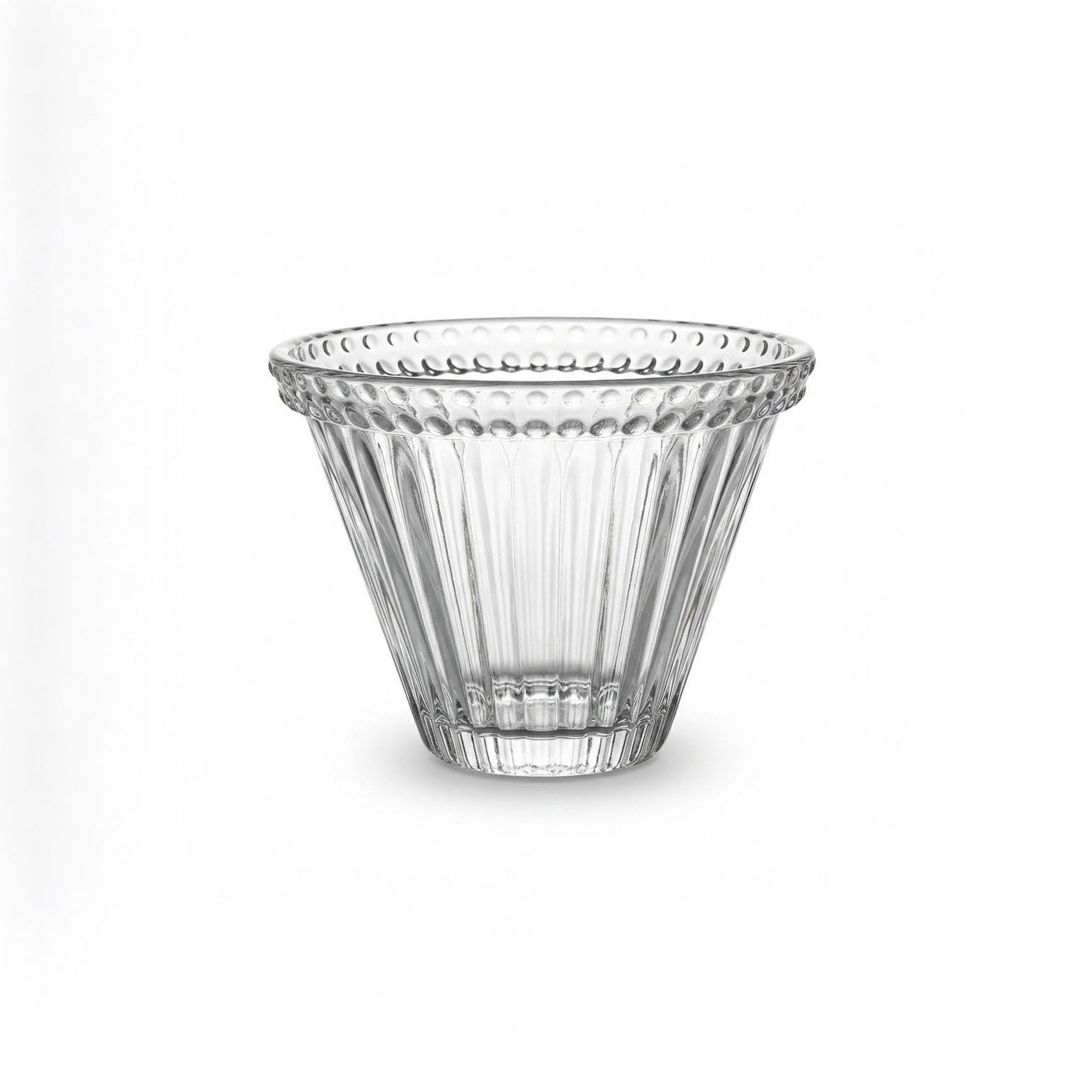 Fluted Clear Glass Votive Candle Holder